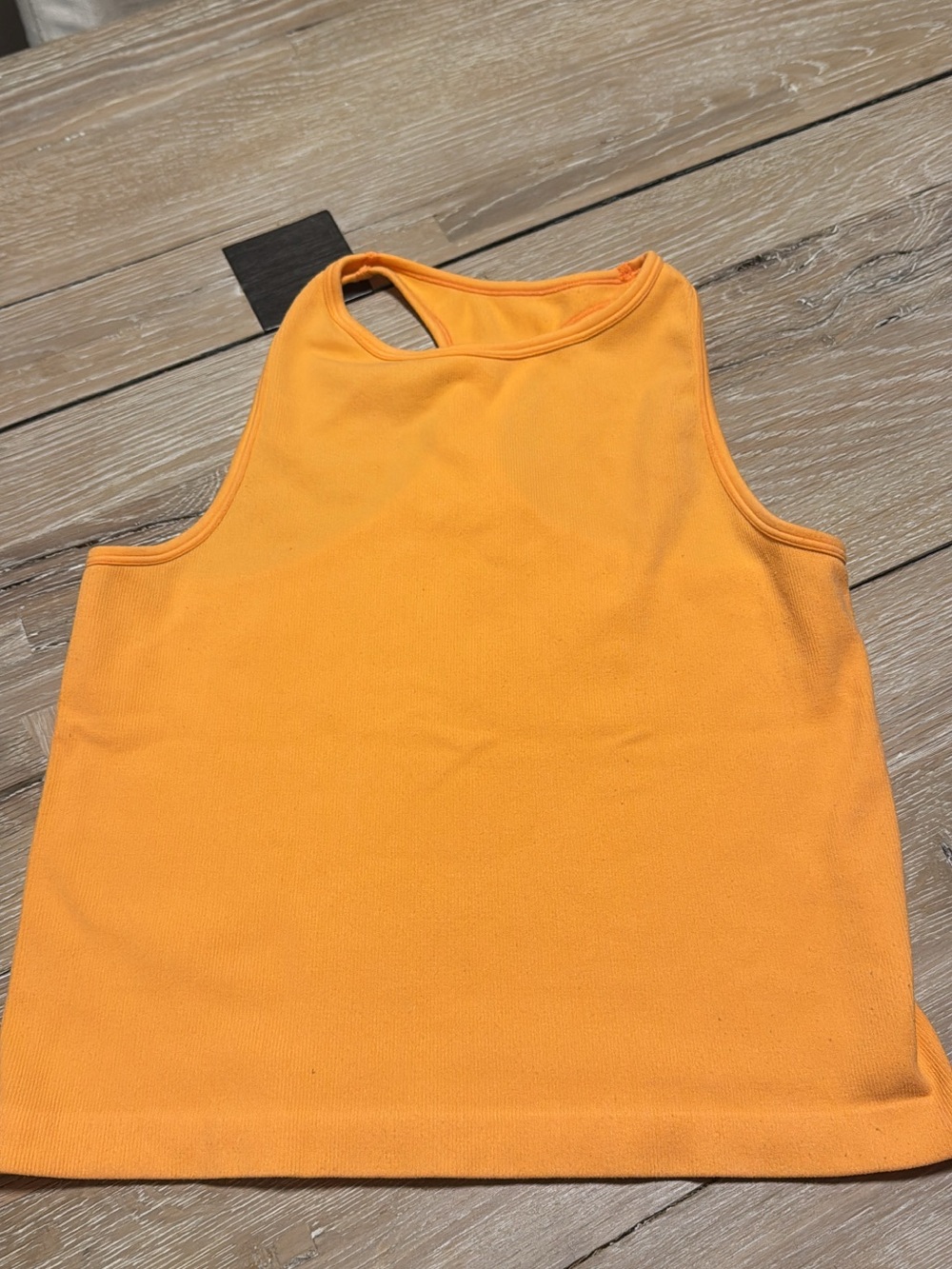 Free People Orange High Neck Tank Top